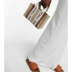 Chloé Woody Mini Canvas Tote Bag