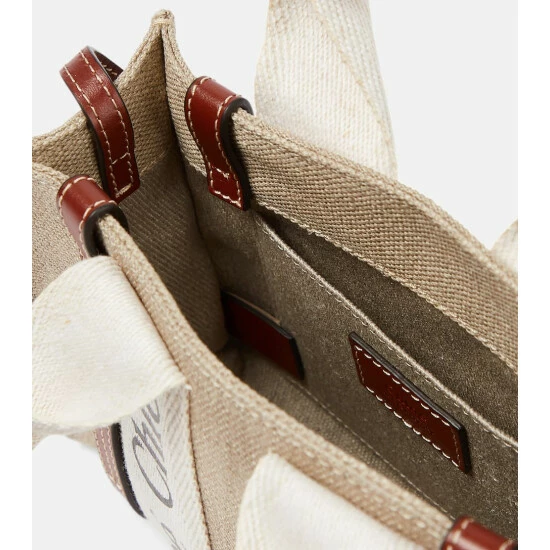 Chloé Woody Mini Canvas Tote Bag - Image 2