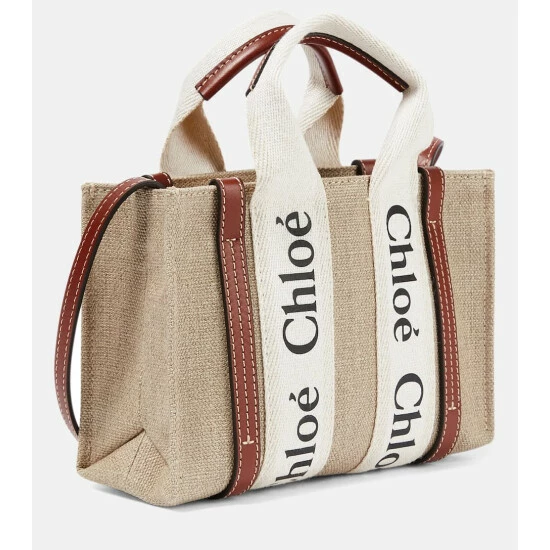 Chloé Woody Mini Canvas Tote Bag - Image 3