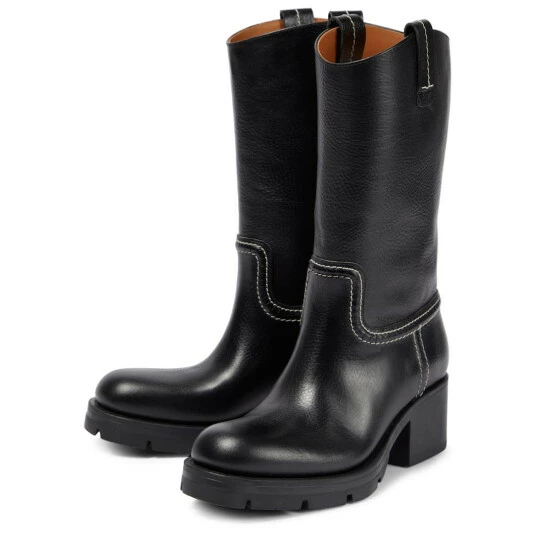 Chloé Neva Leather Ankle Boots - Image 4