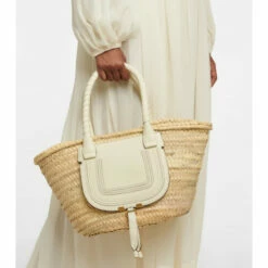 Chloé Marcie Medium Raffia Tote