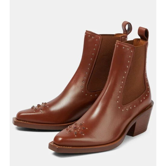 Chloé Nellie Leather Chelsea Boots - Image 4