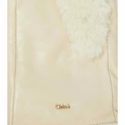 Chloé Shearling And Leather Gloves