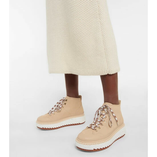 Chloé Leather Hiking Boots - Image 3