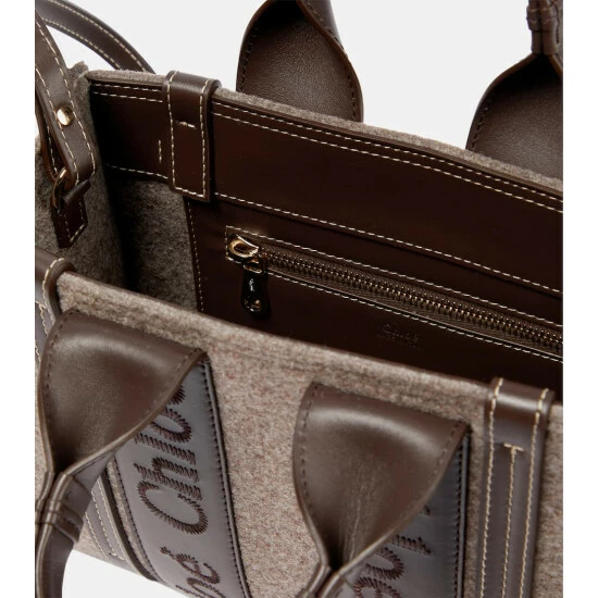 Chloé Woody Small Felted Tote Bag - Image 2