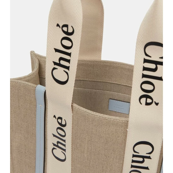 Chloé Woody Medium Canvas Tote Bag - Image 2