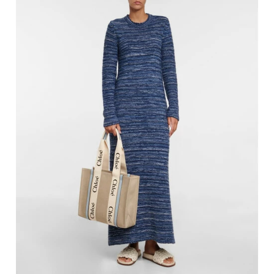 Chloé Woody Medium Canvas Tote Bag - Image 4