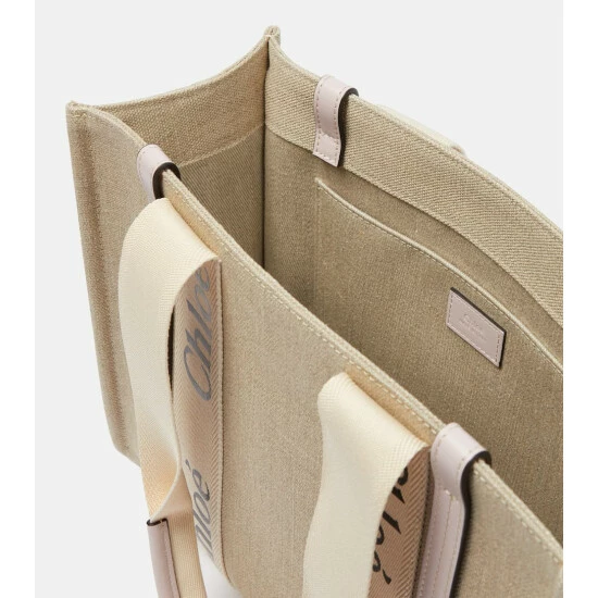 Chloé Woody Small Canvas Tote Bag - Image 2