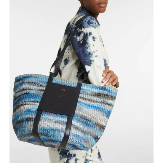 Chloé Tie-dye Raffia Basket Bag