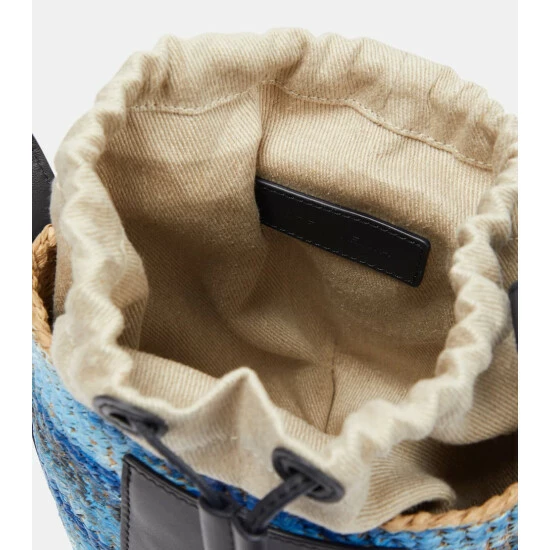 Chloé Tie-dye Linen And Raffia Bucket Bag - Image 2